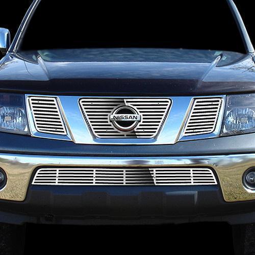 Nissan frontier 09-11 horizontal billet polished stainless truck grill add-on