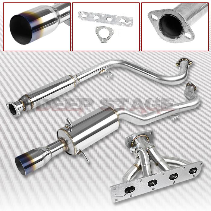 Buy STAINLESS CAT BACK EXHAUST 3.5"BURNT TIP MUFFLER+HEADER 0507 CHEVY