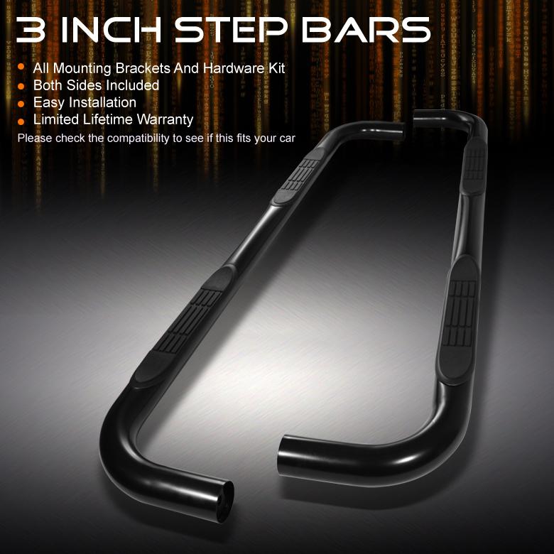 Buy 0611 HUMMER H3 3" BLACK POWDER COATED SIDE STEP NERF BARS RUNNING BOARDS PAIR in Rowland