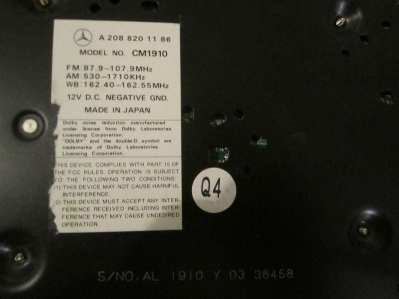 Mercedes Radio + CD Changer 01-06 w203 c350 c280 c320 c240 c230 SLK230 stereo, US $199.99, image 3