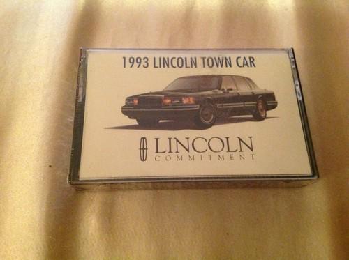 1993 lincoln town car dealer cassette tape new unopened commitment mark viii 