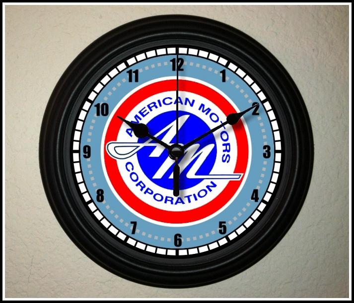 American motors corporation amc old-style advertising logo wall clock  haveal@@k