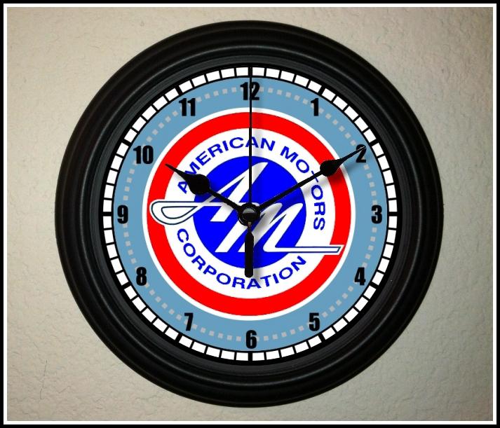 Purchase red 1968 AMC AMX Muscle Car wall clock FASTLOW shipping