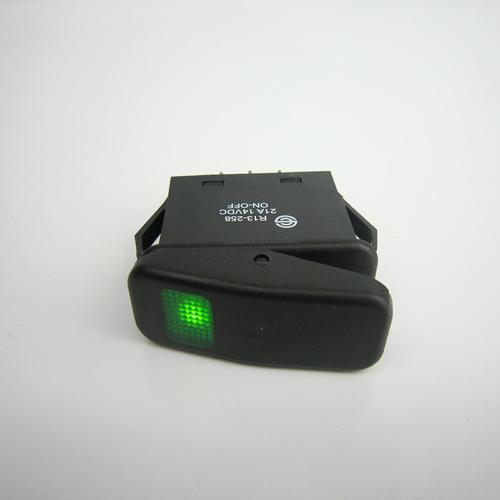 12v 15a 3 pin illuminated green rocker toggle switch car boat rv truck hot rod