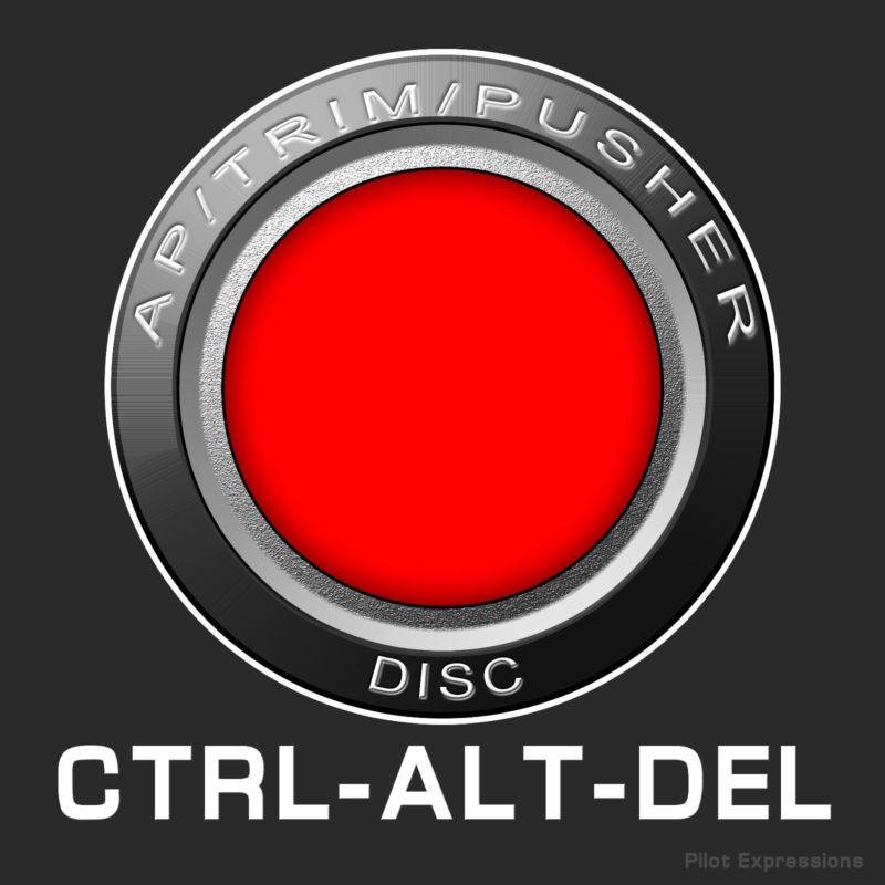 Pilot's ctrl-alt-del button-pilot stickers-stickers for pilots-aviation stickers