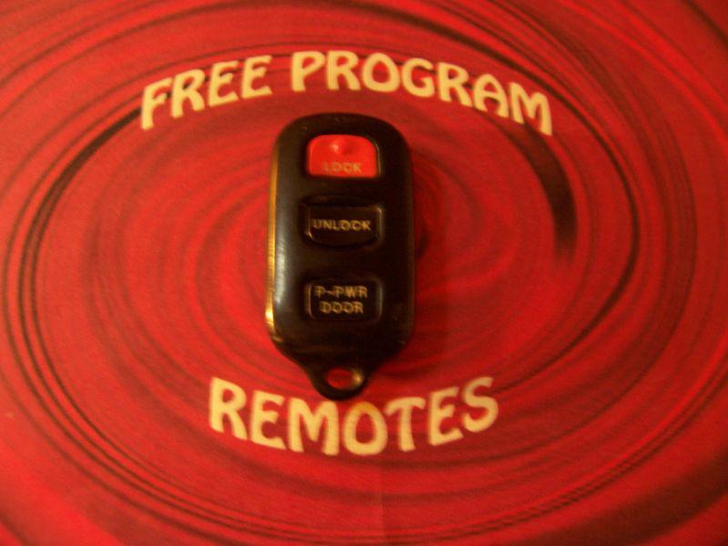 Keyless remote 01 02 03 toyota sienna 2 power door buttons fcc: gq43vt14t