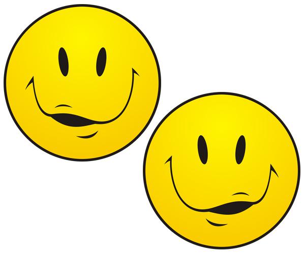 Smiley face goofy decal set 4"x4" stoner hippie 420 vinyl sticker s4 zu1
