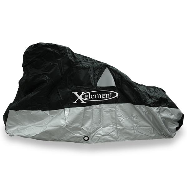 Xelement deluxe mc-90 black/silver motorcycle cover
