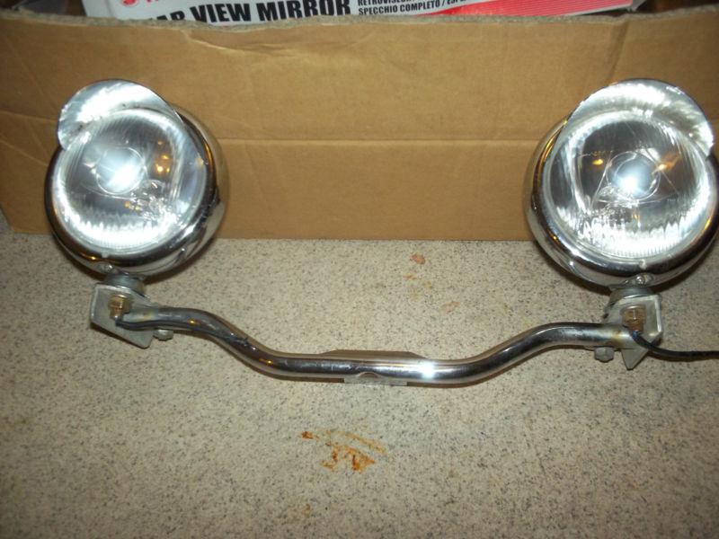 Light bar headlight dual headlight bar 17&1\2in wide 1&1\4 in mount chrome tops