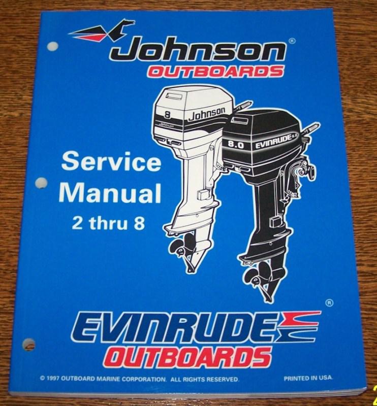 1998 evinrude johnson factory service manual  2 thru 8 hp (new)