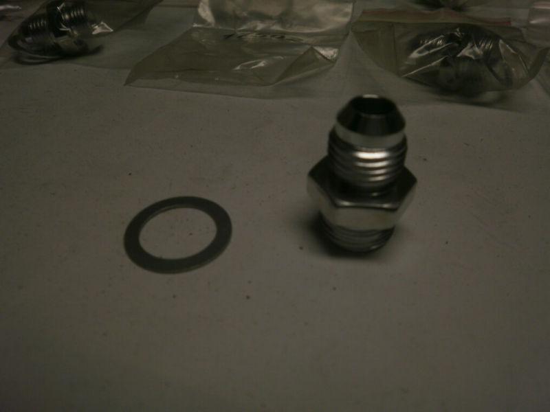 10 pack 5/8-20 to- 6 an polished carburetor bowl adapter fitting