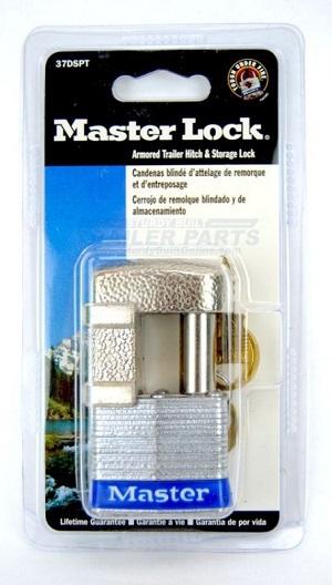 Master lock armored 37d enclosed trailer lock or boat trailer coupler lock