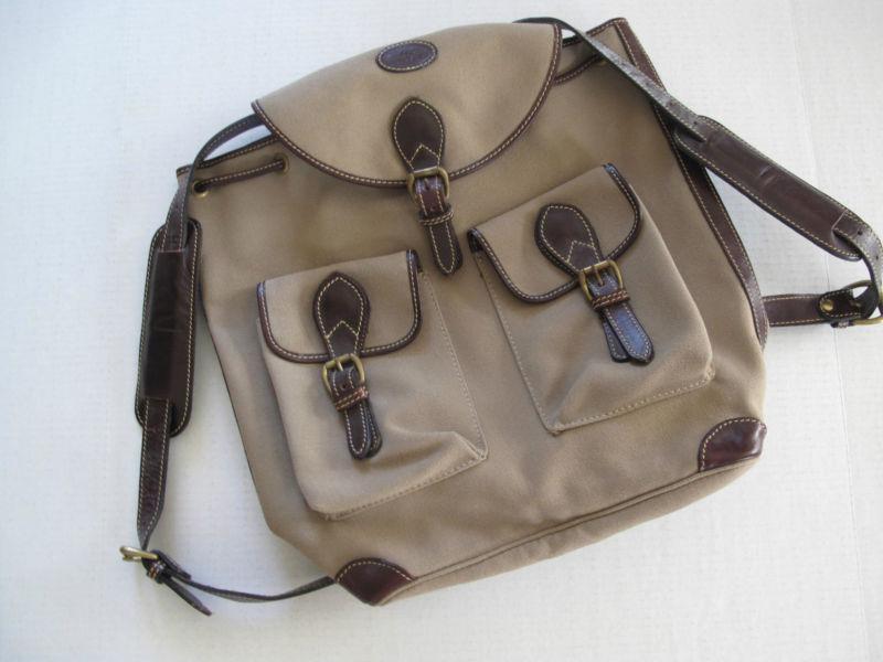 New land rover canvas leather strap & trim backpack outdoor adventures gift 