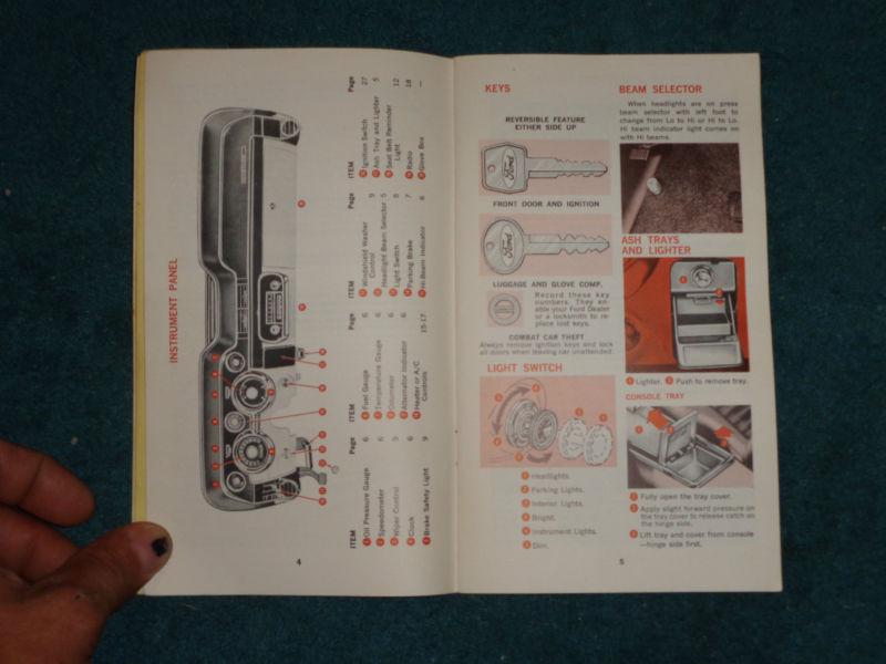 1967 FORD MUSTANG OWNER'S MANUAL / OWNER'S GUIDE / GOOD ORIGINAL!!!, US $37.50, image 3