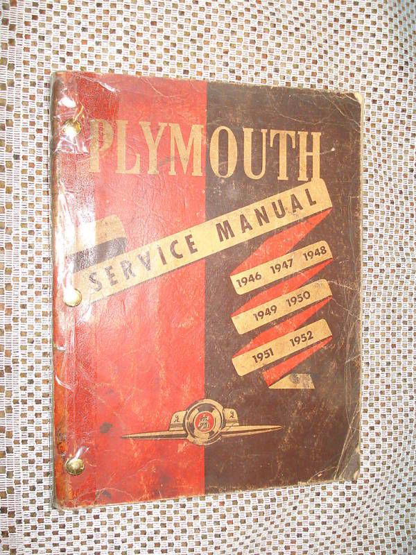 1946 47 48 49 50 51 52 plymouth shop manual service oem
