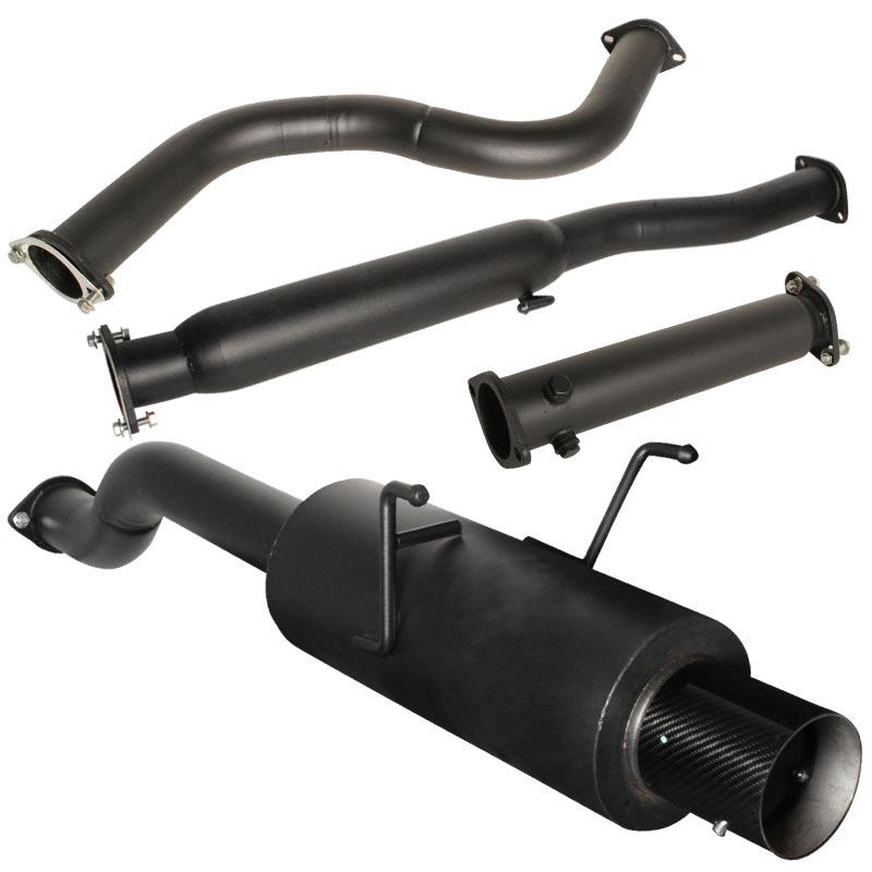 1992-2000 honda civic 2/4dr 3"pipe 4"carbon tip catback exhaust system 1993-1999