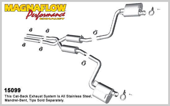 Magnaflow 15099 - dodge challenger v-6 stainless exhaust (stock tips)  2011-13