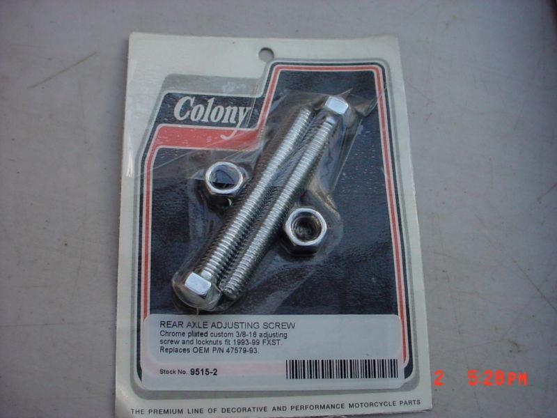 motorcycle  colony  rear  axle  adjusting  screw  '93-99 fxst   new