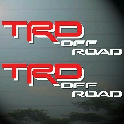 "toyota sticker"x2 die cut bumper skirt spoiler truck car