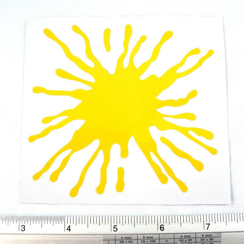 Buy Yellow Color Water Explode Splash Nonreflective Sticker Decal Car
