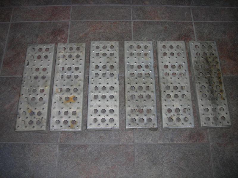 Set of 6 aluminum semi steps with mounting hardware dump truck side catwalk fuel