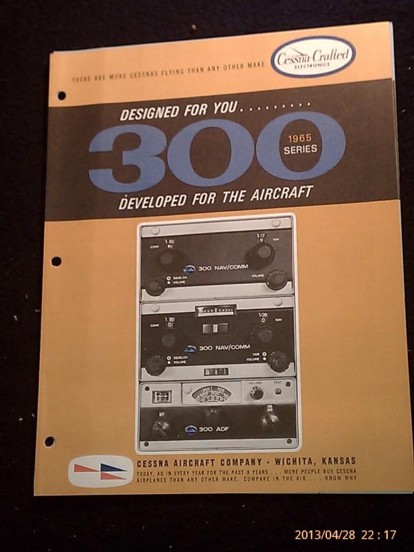 Cessna nav com 300 radio sales brochure 1965?