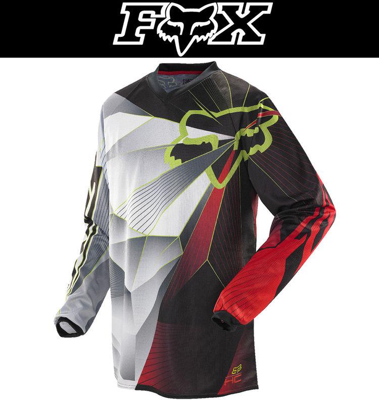 Fox racing hc kids radeon black red dirt bike jersey motocross mx atv 2014