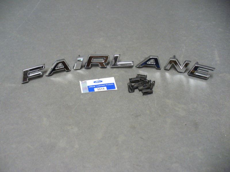 67 fairlane gt quarter panel letters
