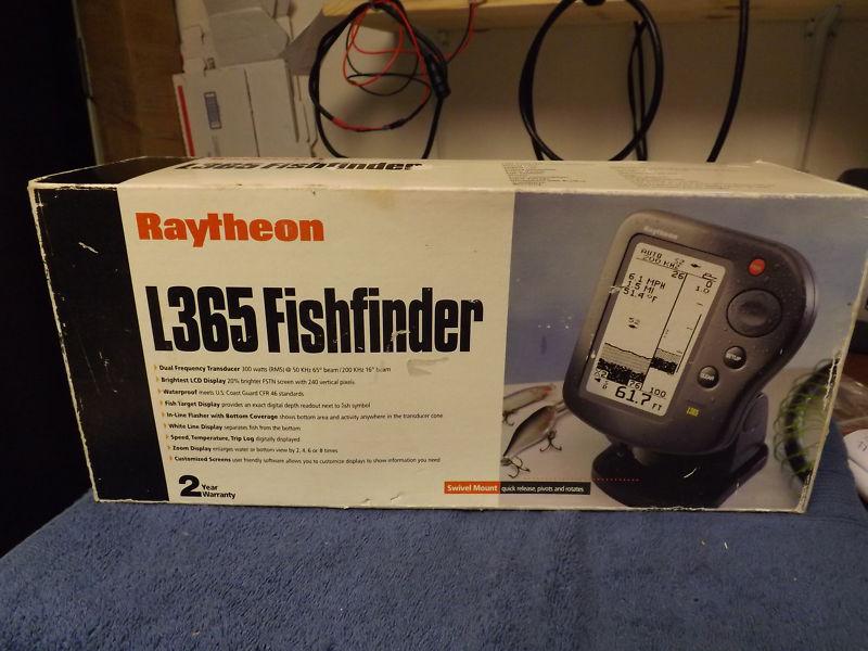 Raytheon /  raymarine l-365 fishfinder bronze thru hull transducer stk3226