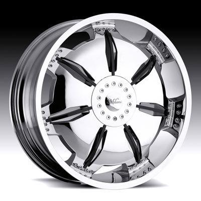 22"millani 455 chrome wheels infinity lexus cadillac
