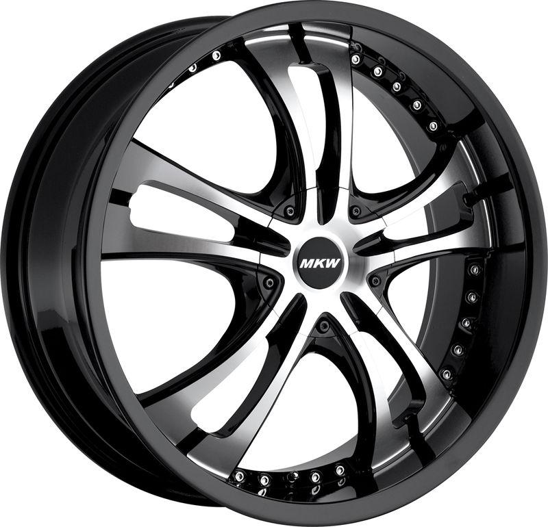 16" 17" 18" 20" mkw wheels black camry accord mustang focus cadillac 