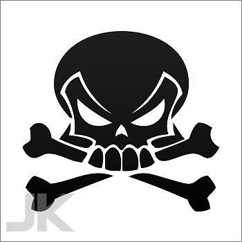 Decal stickers skull skulls crossbones 0502 abf3x