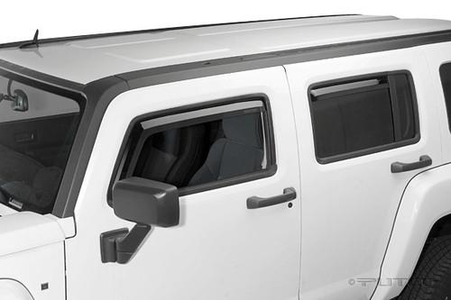 Putco 580505 hummer h3 wind deflectors full set rain guard window visor tinted