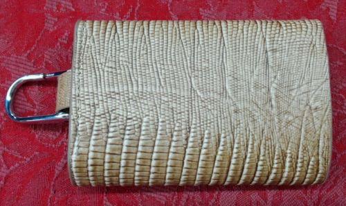 TAN (LT. Brown) Leather Key Chain Case Holder Bag Ring & Button , US $9.89, image 9