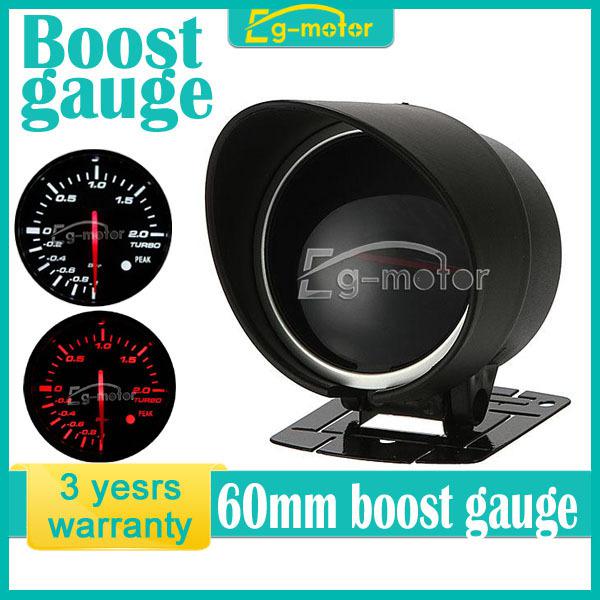 Car racing diy truck 2.6" 60mm led red white backlight meter alarm boost gauge