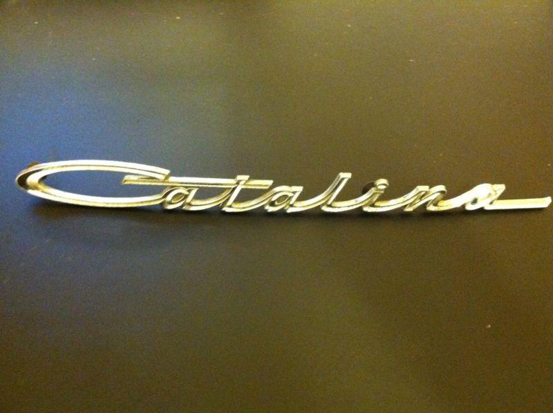 1959 pontiac catalina script emblem vintage oem