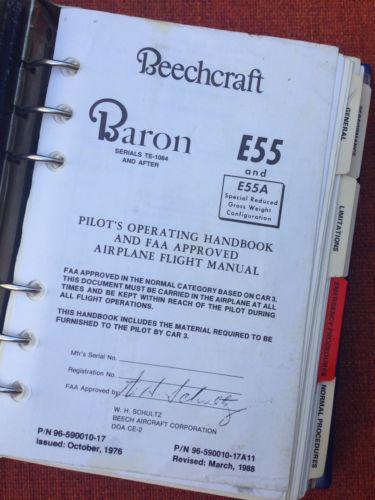 Beechcraft Baron E55 And E55A Pilot's Operating Manual, US $25.00, image 2