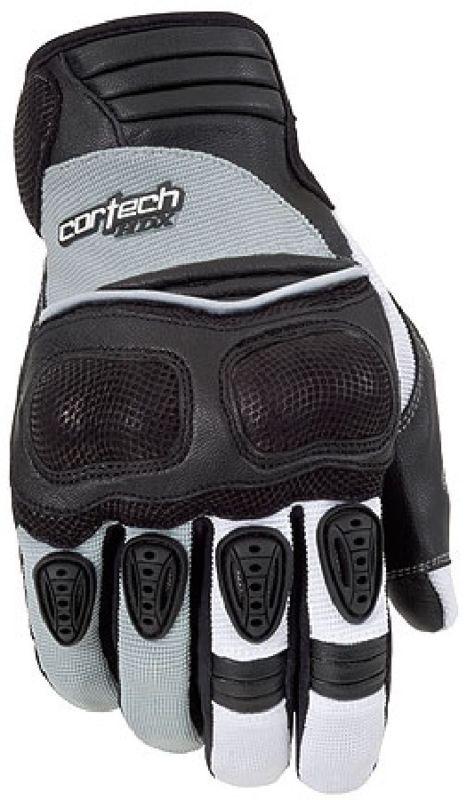Mens silver cortech hdx motorcycle glove xxl 2xl