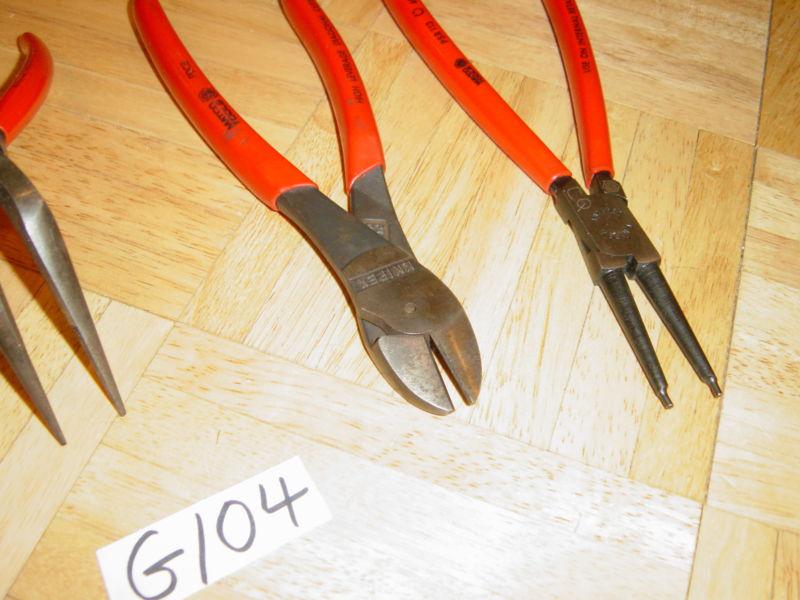 MATCO TOOLS 4 PIECE SNAP RING,HIGH LEVERAGE DIAGONAL,ANGLE NEEDLE NOSE PLIERS , US $124.99, image 2