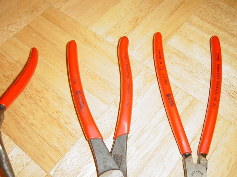 MATCO TOOLS 4 PIECE SNAP RING,HIGH LEVERAGE DIAGONAL,ANGLE NEEDLE NOSE PLIERS , US $124.99, image 5