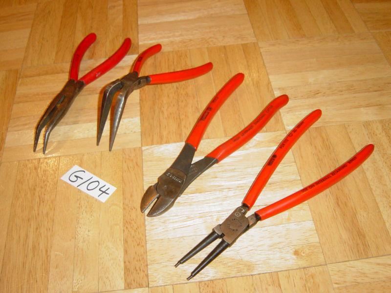 MATCO TOOLS 4 PIECE SNAP RING,HIGH LEVERAGE DIAGONAL,ANGLE NEEDLE NOSE PLIERS , US $124.99, image 6