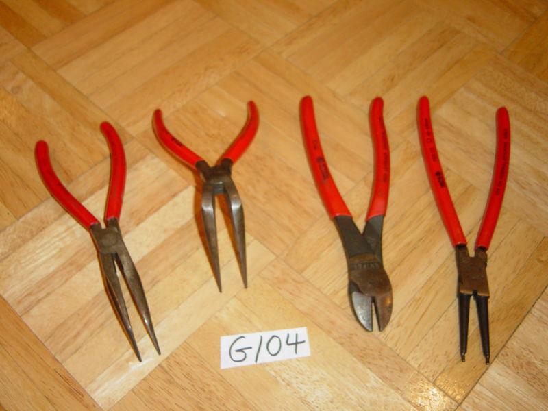 MATCO TOOLS 4 PIECE SNAP RING,HIGH LEVERAGE DIAGONAL,ANGLE NEEDLE NOSE PLIERS , US $124.99, image 7