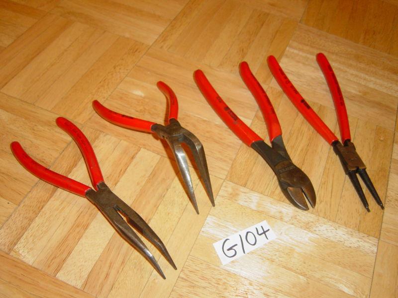 MATCO TOOLS 4 PIECE SNAP RING,HIGH LEVERAGE DIAGONAL,ANGLE NEEDLE NOSE PLIERS , US $124.99, image 8