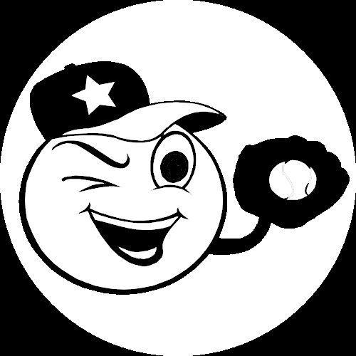 Emoticon baseball glove vinyl decal for auto or home