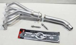 Obx header 02-04 cavalier sunfire 2.2l silver painted manifold