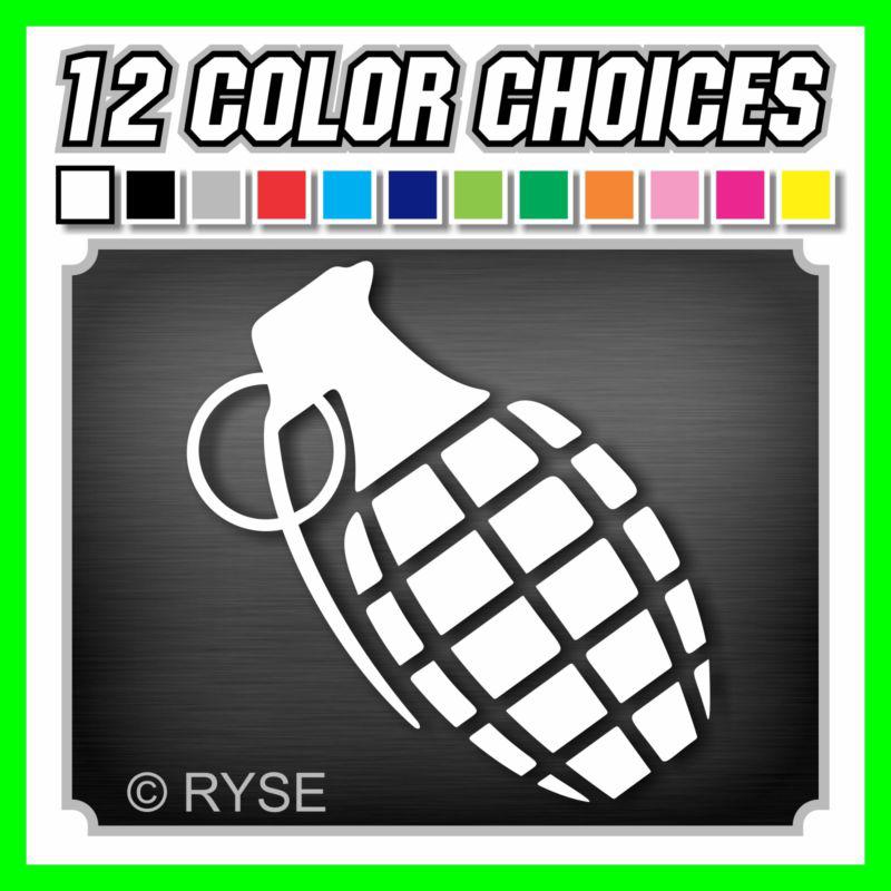 10" grenade decal surf skate snow mx atv car truck motocross xbox ps3 fight mma