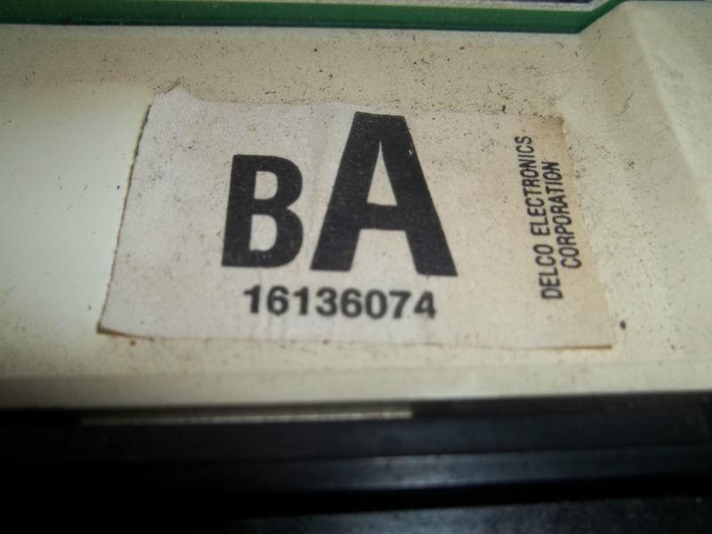 1991-1992 Buick LeSabre instrument cluster assembly p/n #16136074, US $35.00, image 3