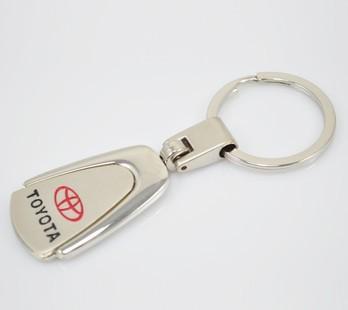 New toyota/toyota chrome teardrop keychains key ring nib （for sale) in giftbox