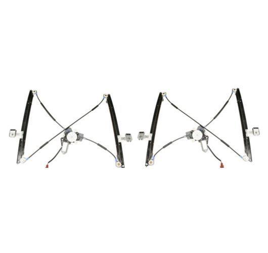 New window regulator set of 2 left & right side front with motor power pair