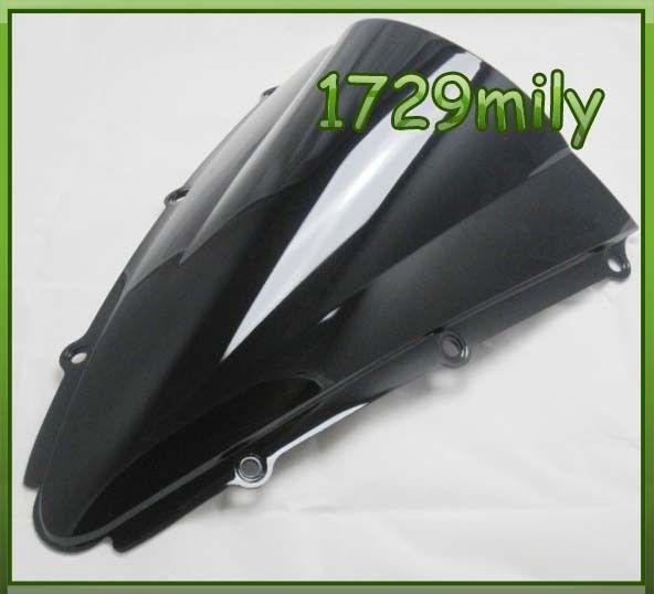Bike windscreen windshield double bubble for yamaha r1 2000 2001 black new